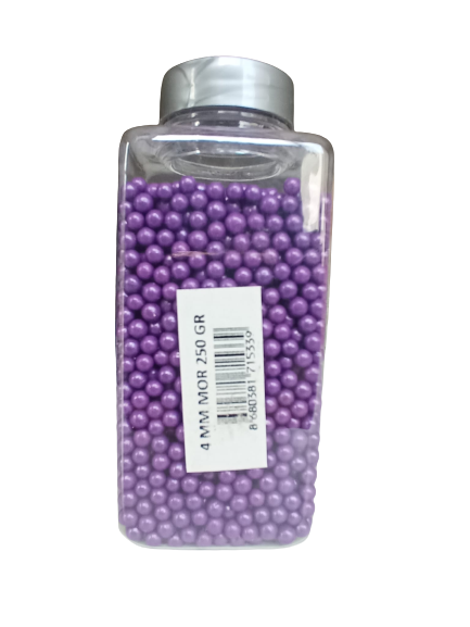4mm Boncuk 250 gr Mor