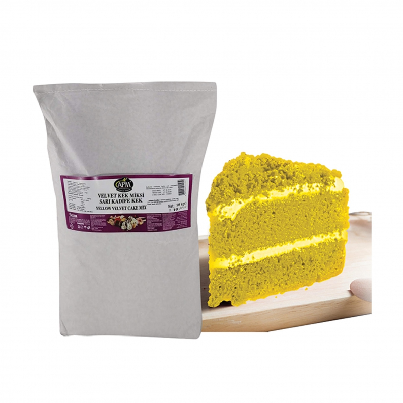 APM - GEEL FLUWEEL CAKE MIX 10 KG