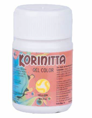 Korinitta Su Bazlı Jel Boya Sarı 90 Gr 