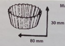 [Y101080] Cuvette NR1208 papier or merveilleux (Ekler Kapsülü)140/80/30mm 1000 pcs
