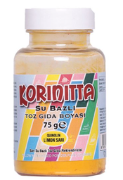 [Y100753] Korinitta Toz Gıda Boyası Su Bazlı Limon Sarısı 75 Gr