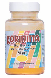 [Y100761] Korinitta Toz Gıda Boyası Su Bazlı Sarı 75 Gr