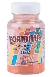 [Y100780] Korinitta Toz Gıda Boyası Yağ Bazlı Turuncu 25 Gr