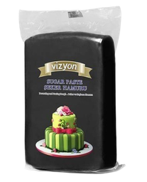 [Y100975] Vizyon Black Sugar Paste 1 kg (Siyah Şeker Hamuru)
